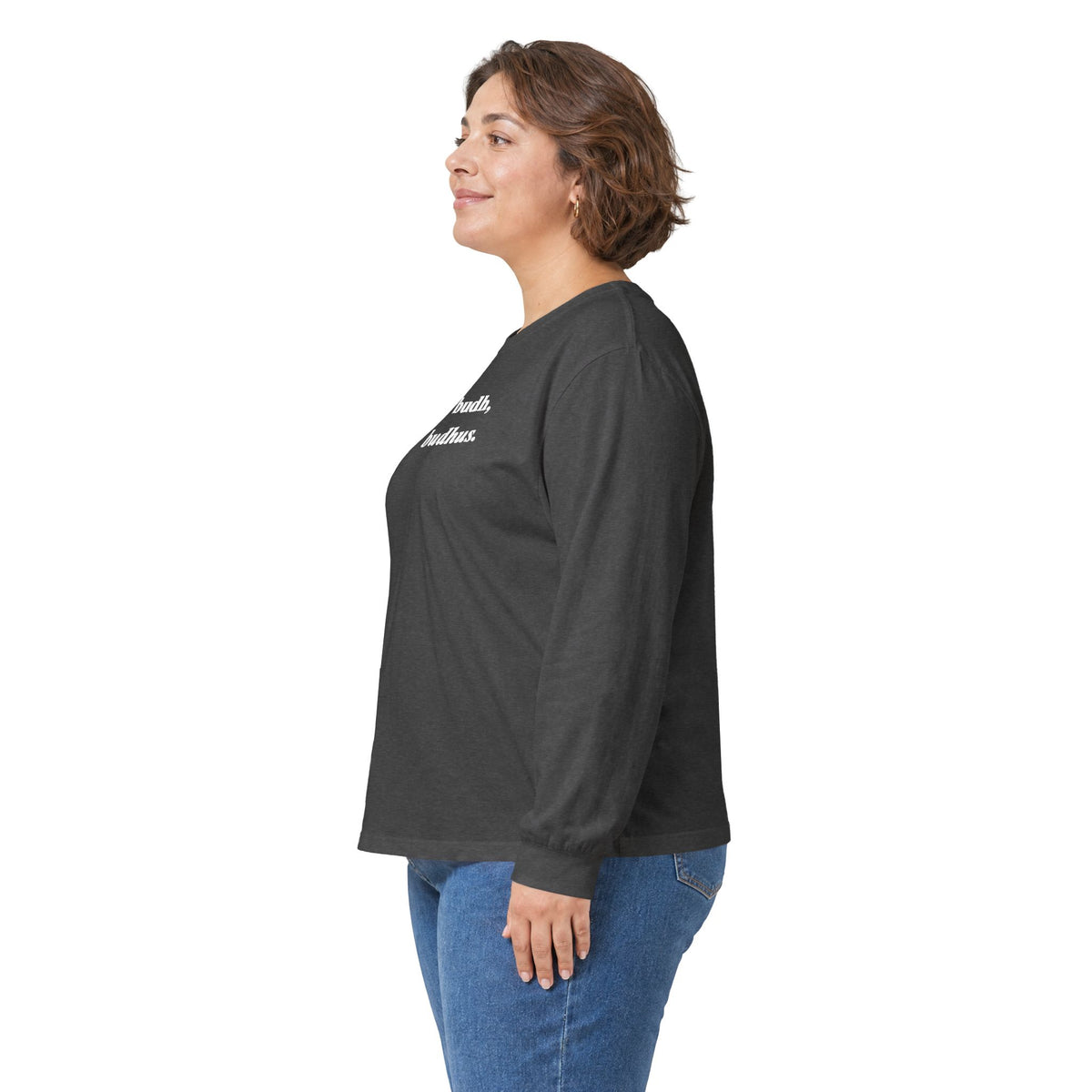 "happy budh, budhus" long sleeve tee
