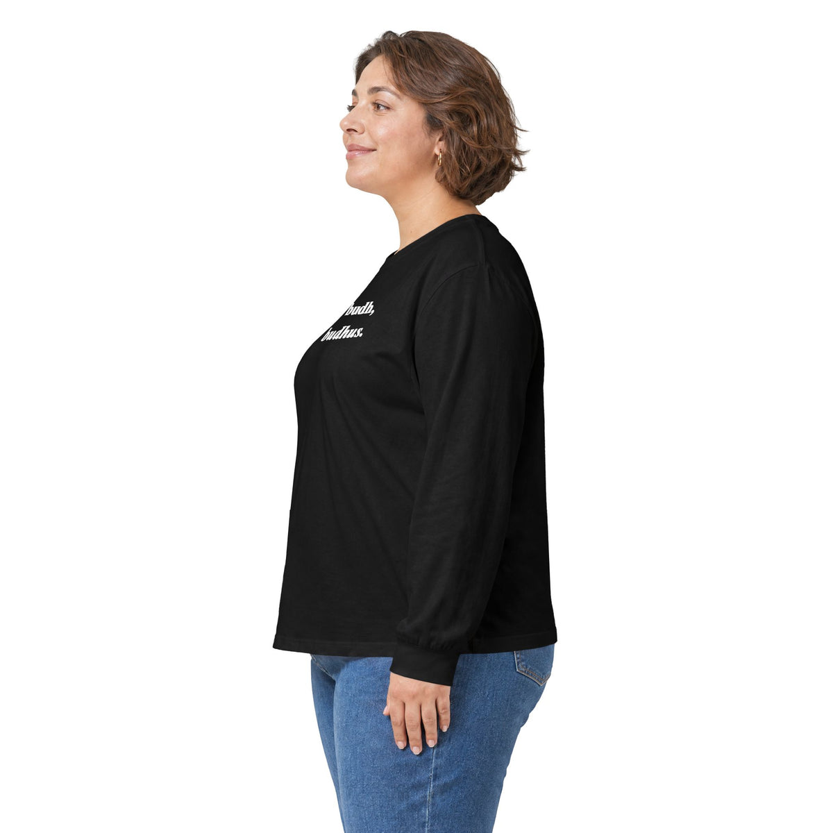 "happy budh, budhus" long sleeve tee